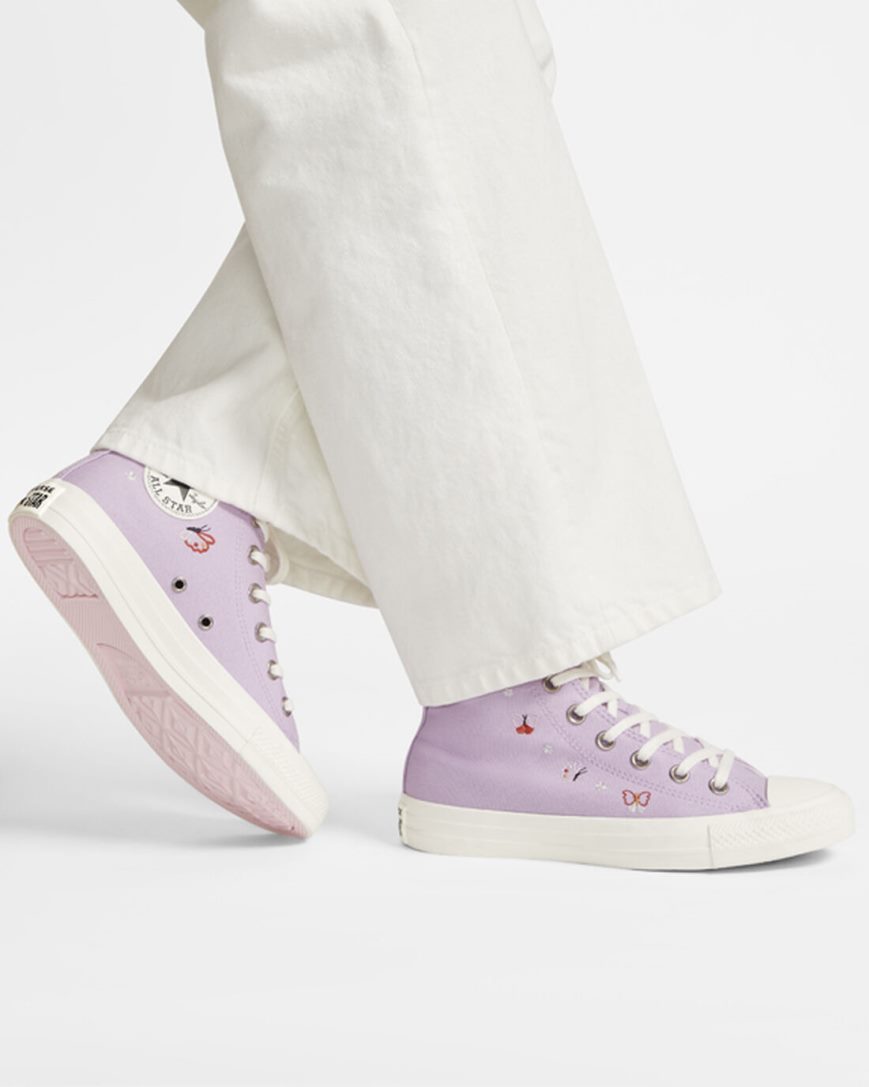 Tenisky Vysoke Converse Chuck Taylor All Star Butterfly Wings Damske Nachový Čierne | SK BZQFK5